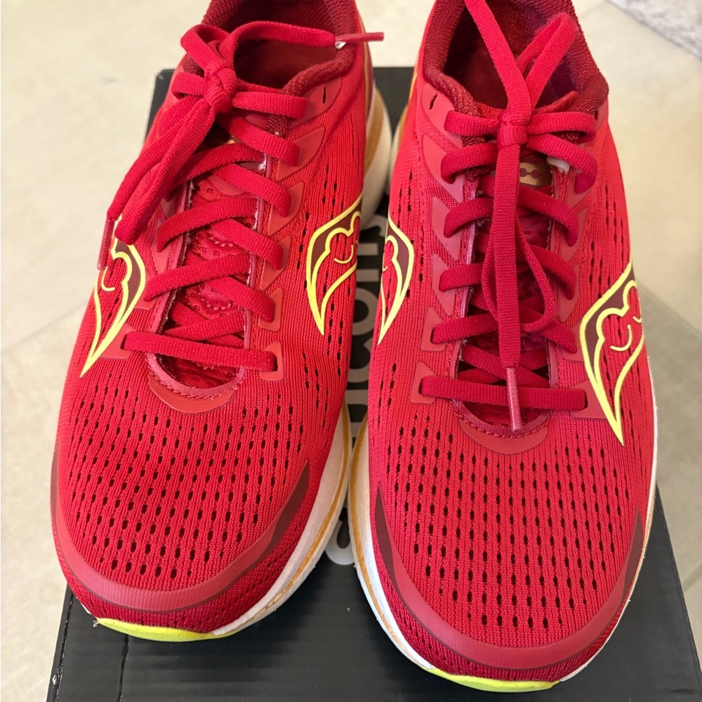Saucony Vibrant Red Athletic Sneakers